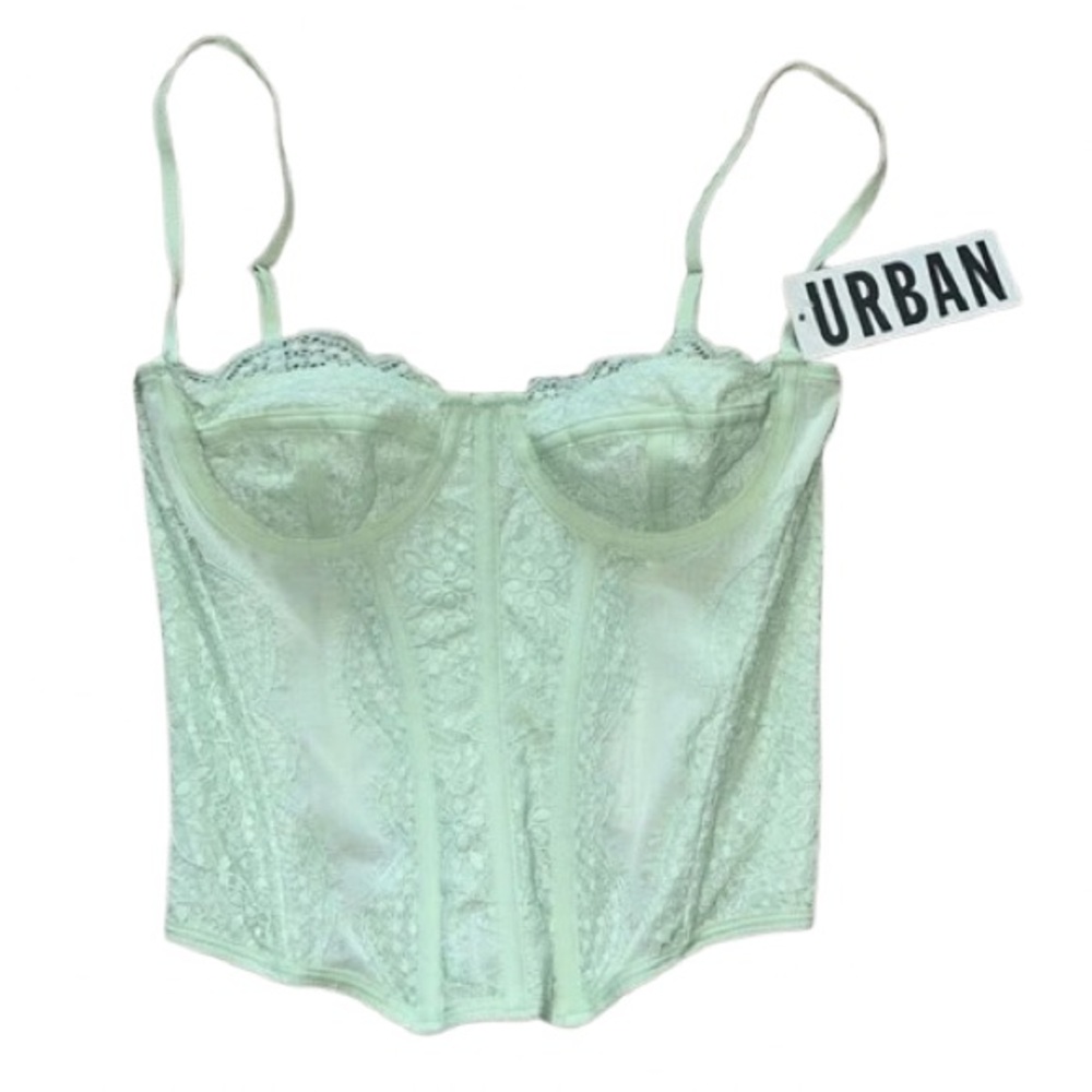 Urban Outfitters Mint Lace Bustier